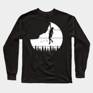 Vintage Rock Climbing T Shirt Mountain Climber Shirts Long Sleeve T-Shirt